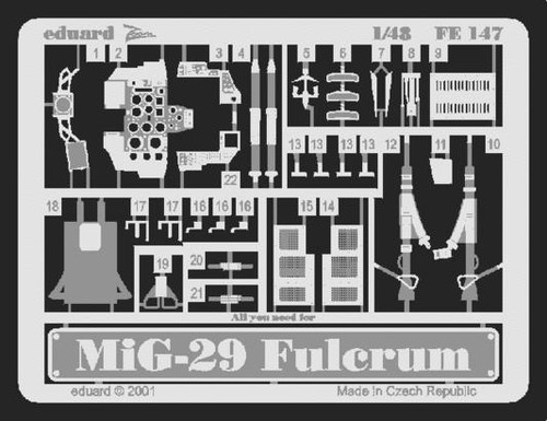 EDUFE147 1/48 Eduard MiG-29A Fulcrumfor Academy FE147 MMD Squadron