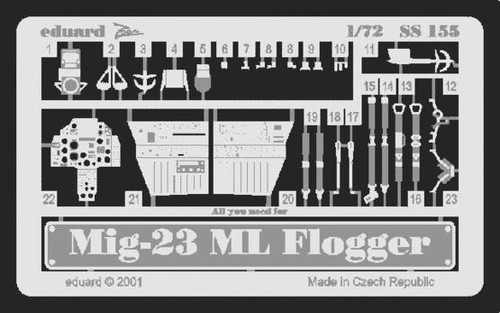 EDUSS155 1/72 Eduard MiG-23ML Flogger for Italeri SS155 MMD Squadron