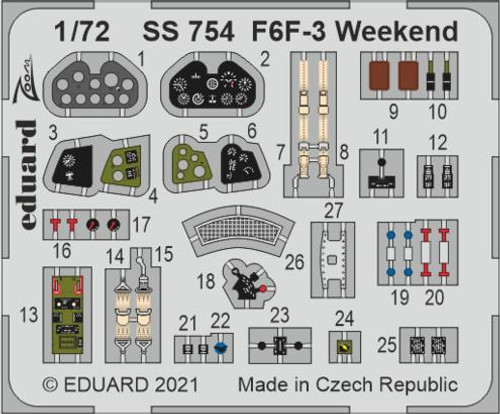 EDUSS754 1/72 Eduard F6F-3 Weekend for Eduard SS754 MMD Squadron