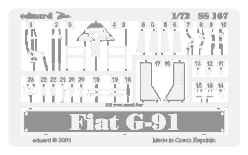 EDUSS167 1/72 Eduard Fiat G-91 for Revell SS167 MMD Squadron