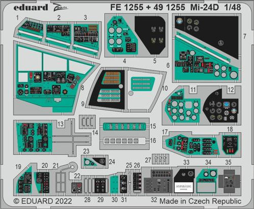 EDUFE1255 1/48 Eduard Mi-24D for Trumpeter FE1255 MMD Squadron