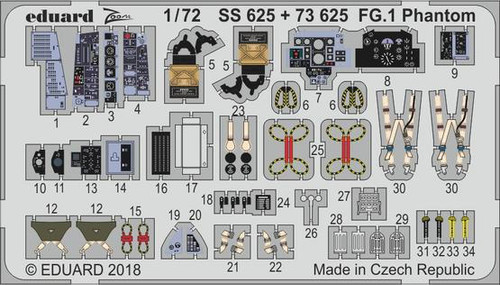 EDUSS625 1/72 Eduard FG.1 Phantom for Airfix SS625 MMD Squadron EDUSS625 1/72 Eduard FG.1 Phantom for Airfix SS625 MMD Squadron