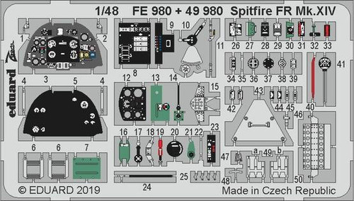 EDUFE980 1/48 Eduard Spitfire FR Mk.XIV for Airfix FE980 MMD Squadron