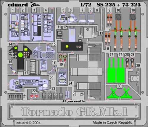 EDUSS225 1/72 Eduard Tornado GR.Mk.1 for Hasegawa SS225 MMD Squadron