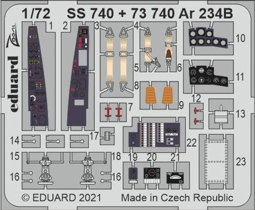 EDUSS740 1/72 Eduard Ar 234B for Hobby 2000 / Dragon SS740 MMD Squadron