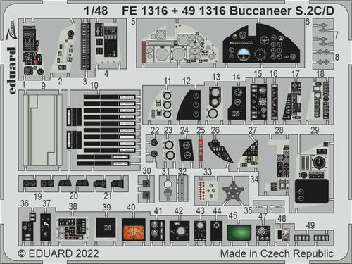 EDUFE1316 1/48 Eduard Buccaneer S.2C/D - Airfix FE1316 MMD Squadron