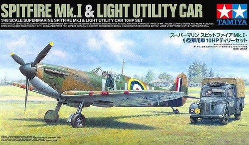 TAM25211 1/48 Tamiya Spitfire Mk.I & Light Utility Car 10HP Tilly Set  MMD Squadron