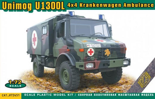 ACE72451 1/72 ACE Models Unimog U1300L 4x4 Krankenwagen Ambulance 72451 MMD Squadron