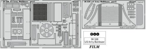 EDU36326 1/35 Eduard US Army Bulldozer for MNA 36326 MMD Squadron