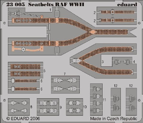 EDU23005 1/24 Eduard Seatbelts RAF WWII (Pre-Painted) 23005 MMD Squadron