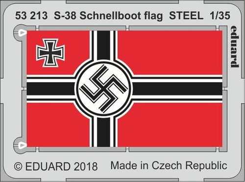 EDU53213 1/35 Eduard S38 Schnellboot Flag Steel for ITL (Pre-Painted) 53213 MMD Squadron