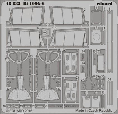 EDU48885 1/48 Eduard Bf109G6 for EDU 48885 MMD Squadron