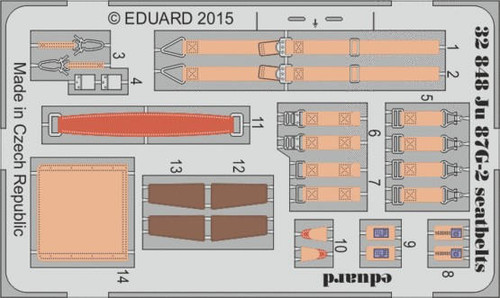 EDU32848 1/32 Eduard Seatbelts Ju87G2f or TRP (Pre-Painted) 32848 MMD Squadron