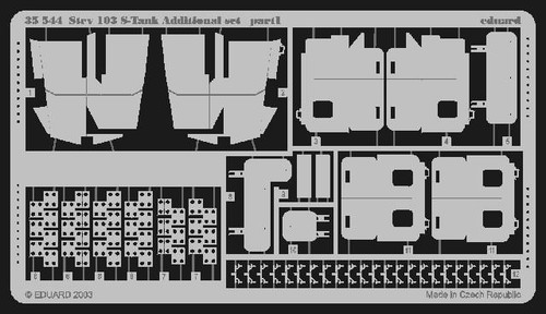 EDU35544 1/35 Eduard Strv 103 S-Tank Additional Set for TRP 35544 MMD Squadron