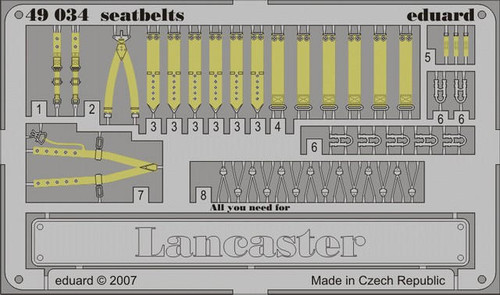 EDU49034 1/48 Eduard Seatbelts Lancaster for TAM (Pre-Painted) 49034 MMD Squadron