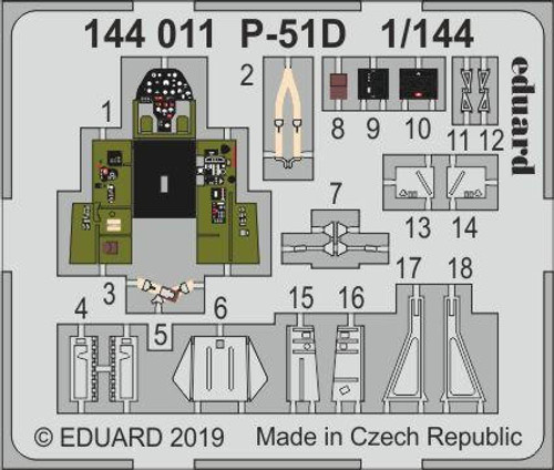 EDU144011 1/144 Eduard P-51D for EDU & PAZ (Pre-Painted) 144011 MMD Squadron