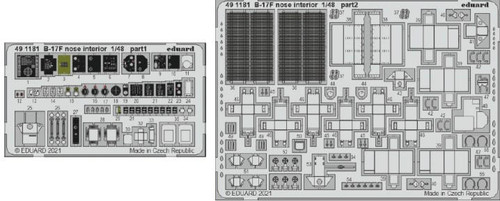 EDU491181 1/48 Eduard B-17F Nose Interior for HKM (Pre-Painted) 491181 MMD Squadron