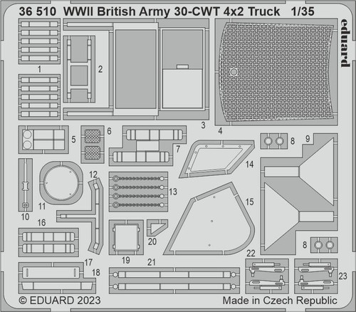 EDU36510 1/35 Eduard WWII British Army 30-CWT 4x2 Truck 36510 MMD Squadron