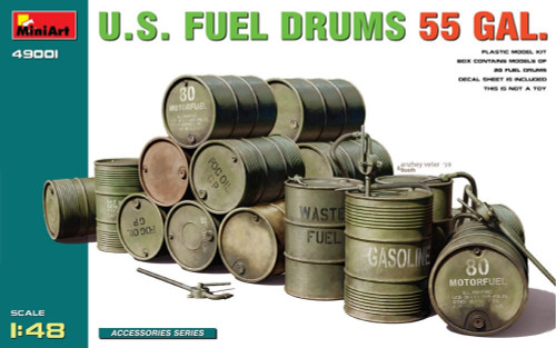 MIN49001 1/48 Miniart U.S. Fuel Drums 55 Gal.  MMD Squadron