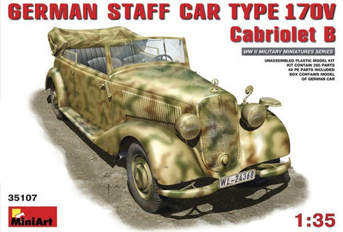 MIN35107 1/35 Miniart German Staff Car MB 170V. Cabriolet  MMD Squadron