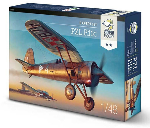 ARM40001 1/48 ARMA Hobby PZL P.11c Expert Plastic Model Kit  MMD Squadron