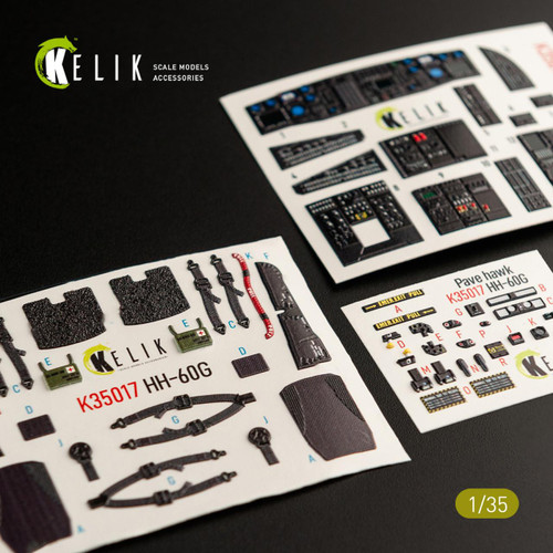 RES-K35017 1/35 Kelik HH-60G Pave Hawk interior 3D decals for Kitty Hawk kit  MMD Squadron