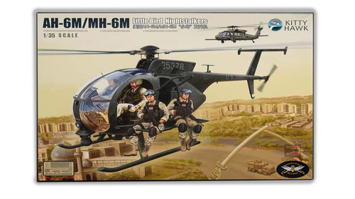 KIT50002 1/35 Kitty Hawk AH-6M/MH-6M Little Bird Night Stalker (w/figures) Plastic Model Kit  MMD Squadron