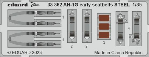 EDU33362 1/32 Eduard AH-1G early seatbelts STEEL Photo Etch 33362 MMD Squadron