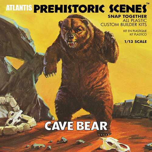 ALMA738 1/13 Atlantis Prehistoric Scenes Cave Bear Plastic Model Kit  MMD Squadron