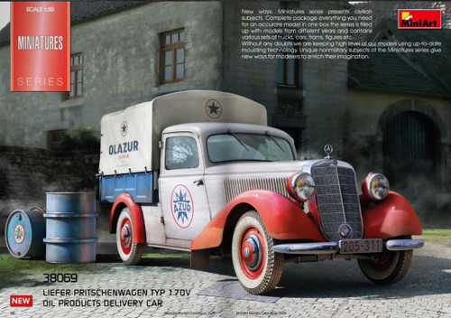 MIN38069 1/35 Miniart Liefer Pritschenwagen Typ 170V Oil Products Delivery Car  MMD Squadron