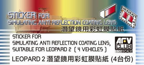 AFVAC35015 1/35 AFV Club Sticker for Simulating Anti-Reflection-Leopard #AC35015  MMD Squadron