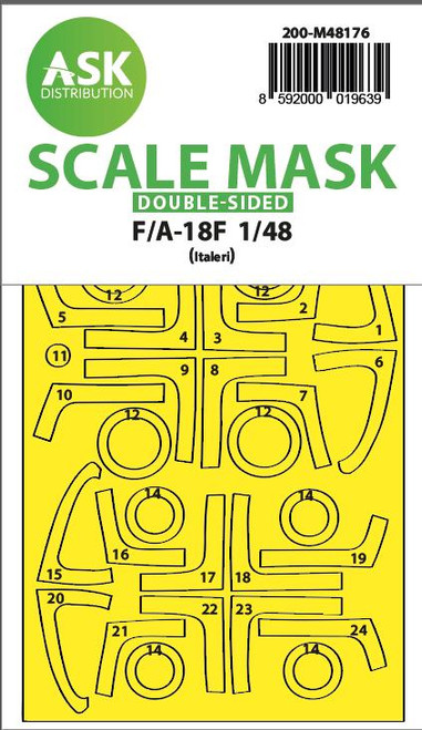 ASKM48176 1/48 Art Scale F/A-18F double-sided express fit  mask for Italeri  MMD Squadron