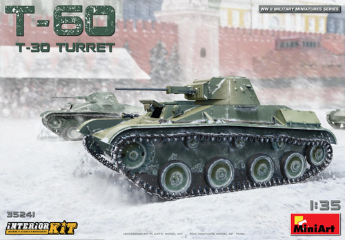 MIN35241 1/35 Miniart T-60 (T-30 Turret) w/Interior Plastic Model Kit MMD Squadron MIN35241 1/35 Miniart T-60 (T-30 Turret) w/Interior Plastic Model Kit MMD Squadron