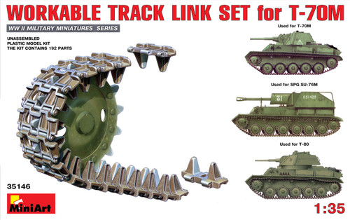 MIN35146 1/35 Miniart Workable Track Link Set for T-70M Light Tank  MMD Squadron