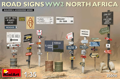 MIN35604 1/35 Miniart Road Signs WW2 (N.Africa)  MMD Squadron