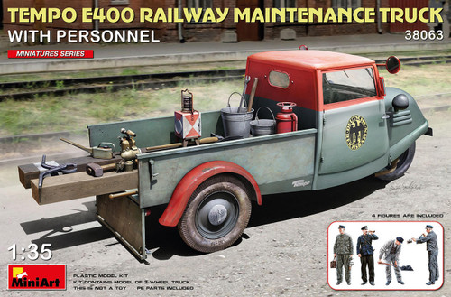 MIN38063 1/35 Miniart Tempo E400  Railway Maintenance Truck with Personnel  MMD Squadron