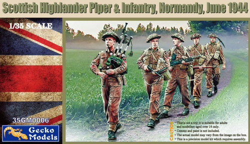 GEK-35GM0006 1/35 Gecko Models Scottish Highlander Piper & Infantry Normandy June 1944 GEK-35GM0006 MMD Squadron