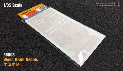 SAB35B03 1/35 Sabre Model Complete Wood Grain Decals for railcar deck (For 35A05) SAB35B03 MMD Squadron