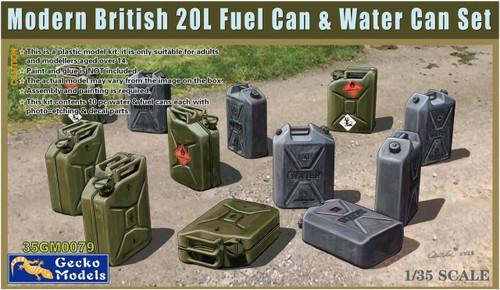 GEK-35GM0079 1/35 Gecko Models Modern British 20L Fuel Can & Water Can Set GEK-35GM0079 MMD Squadron