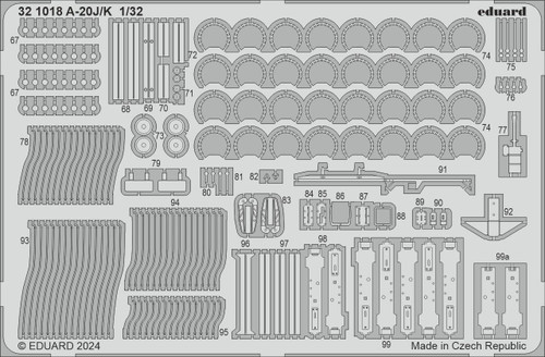 EDU321018 1/32 Eduard A-20J/K Photo etched set - PREORDER  MMD Squadron