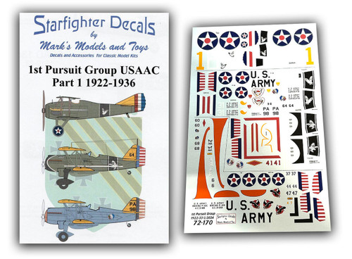 SFA72170 1/72 Starfighter Decals - 1st Pursuit Group USAAC Part 1 1922-1936  MMD Squadron