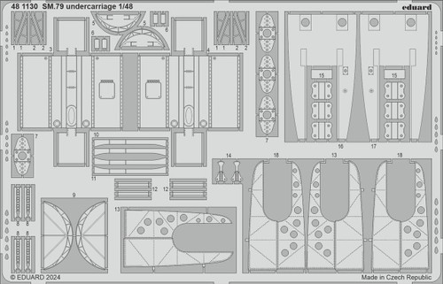 EDU481130 1/48 Eduard SM.79 undercarriage Photo etched set  MMD Squadron