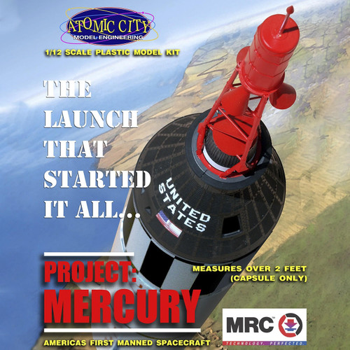 MRC0062001 1/12 MRC Project Mercury Capsule Model Kit 05674 MMD Squadron
