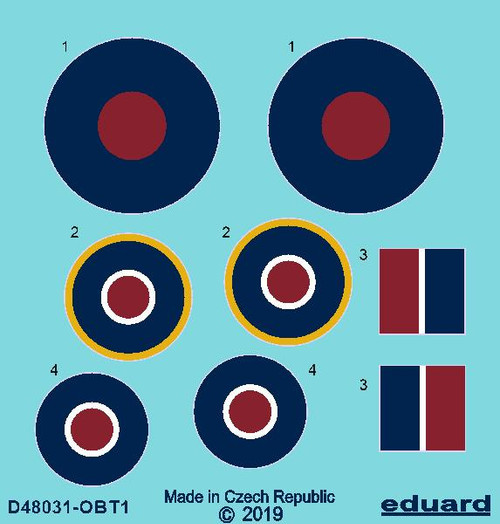 EDUD48031 1/48 Eduard Tempest roundels early for EDUARD D48031 MMD Squadron
