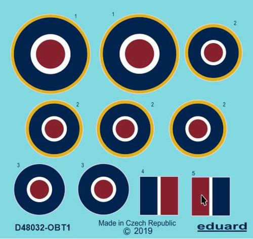 EDUD48032 1/48 Eduard Tempest roundels late for EDUARD D48032 MMD Squadron
