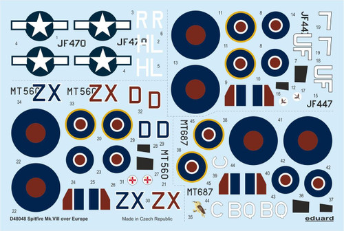 EDUD48048 1/48 Eduard Spitfire Mk.VIII over Europe for EDUARD D48048 MMD Squadron