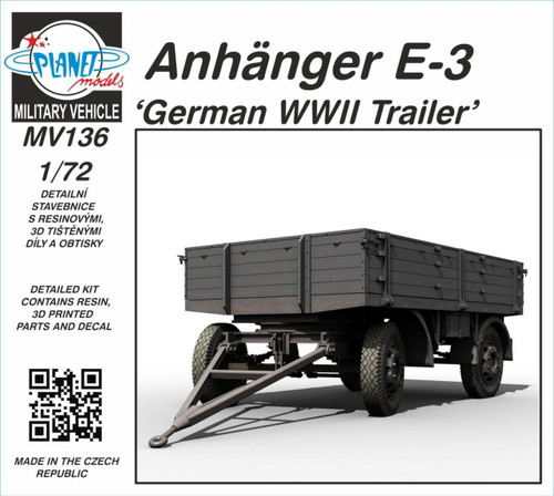 CMK-129-MV136 1/72 Planet Models Anhnger E-3 German WWII Trailer  MMD Squadron