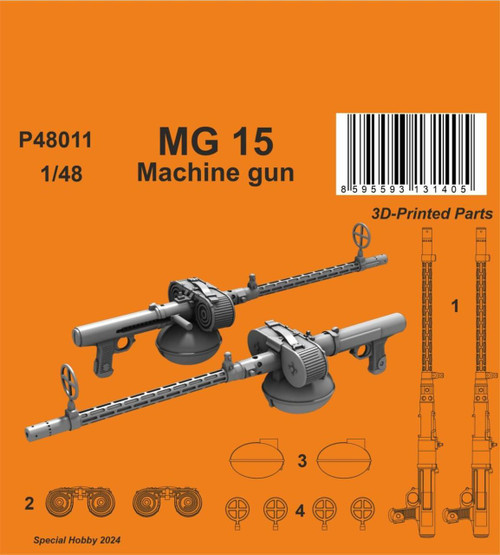 CMK-129-P48011 1/48 CMK MG 15 Machine gun (2 pcs.)  MMD Squadron