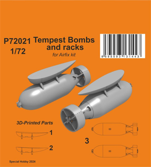 1/48 CMK Tempest Bomb Racks & 500 Lb Bombs Resin - Squadron.com