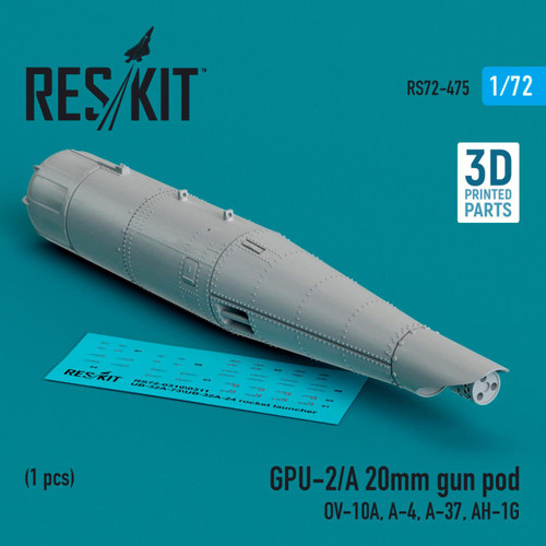 1/72 Reskit Mark 4 20mm gun pod (1 pcs) (3D Printed) (1/72